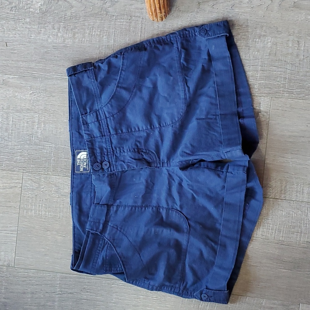 The North Face navy shorts. Size 6